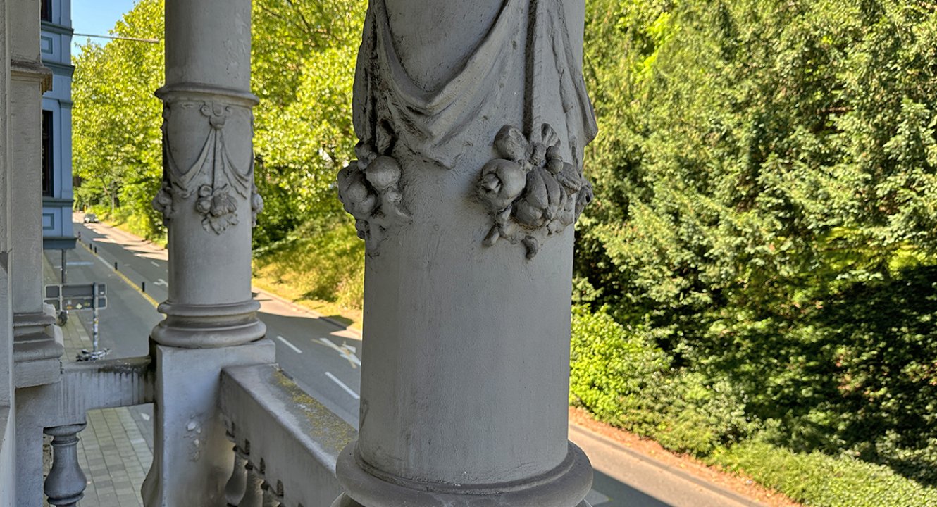 Balkon in Wohnung auf der Saarstraße Aachen über Koch Immobilien Immobilienmakler